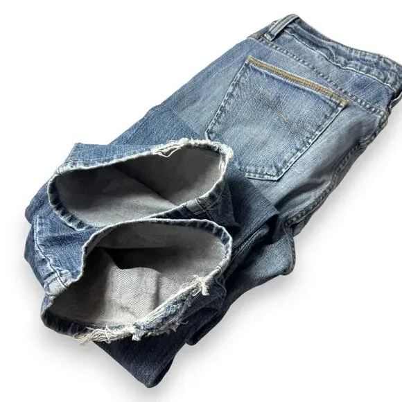 Cruel Girl Low Rise Bootcut Jeans Mid Wash Frayed Cuffs 13R Rodeo Fray - Picture 5 of 13